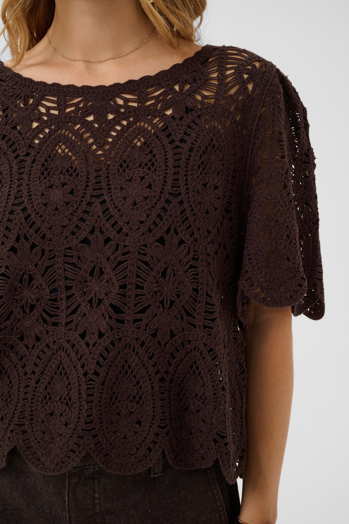 CREAM 10615620 CRMINDIE CROCHET BLOUSE